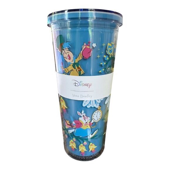 Limited Edition DISNEY 100 Alice in Wonderland Vera Bradley DOUBLE WALL TUMBLER - Picture 5 of 10